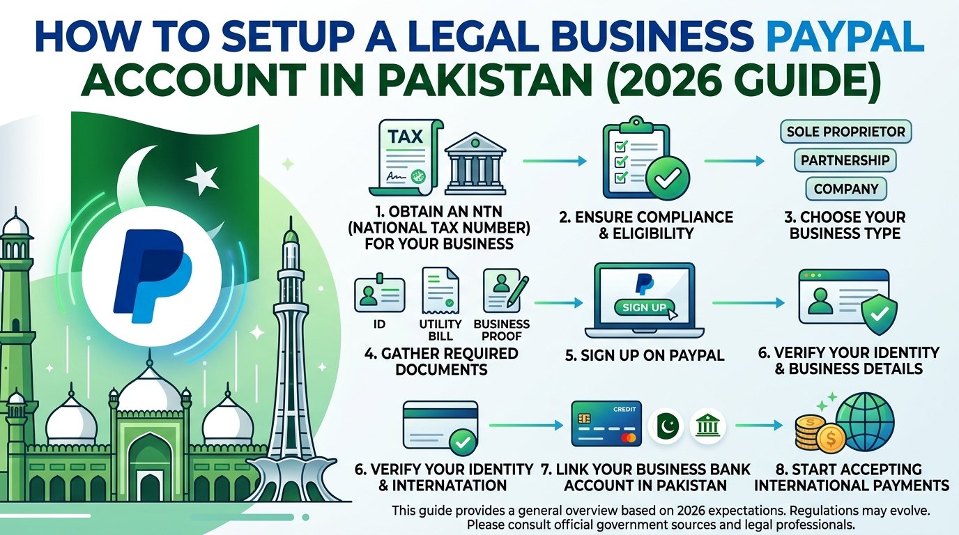 How to Setup a Legal Business PayPal Account in Pakistan (2026 Guide)